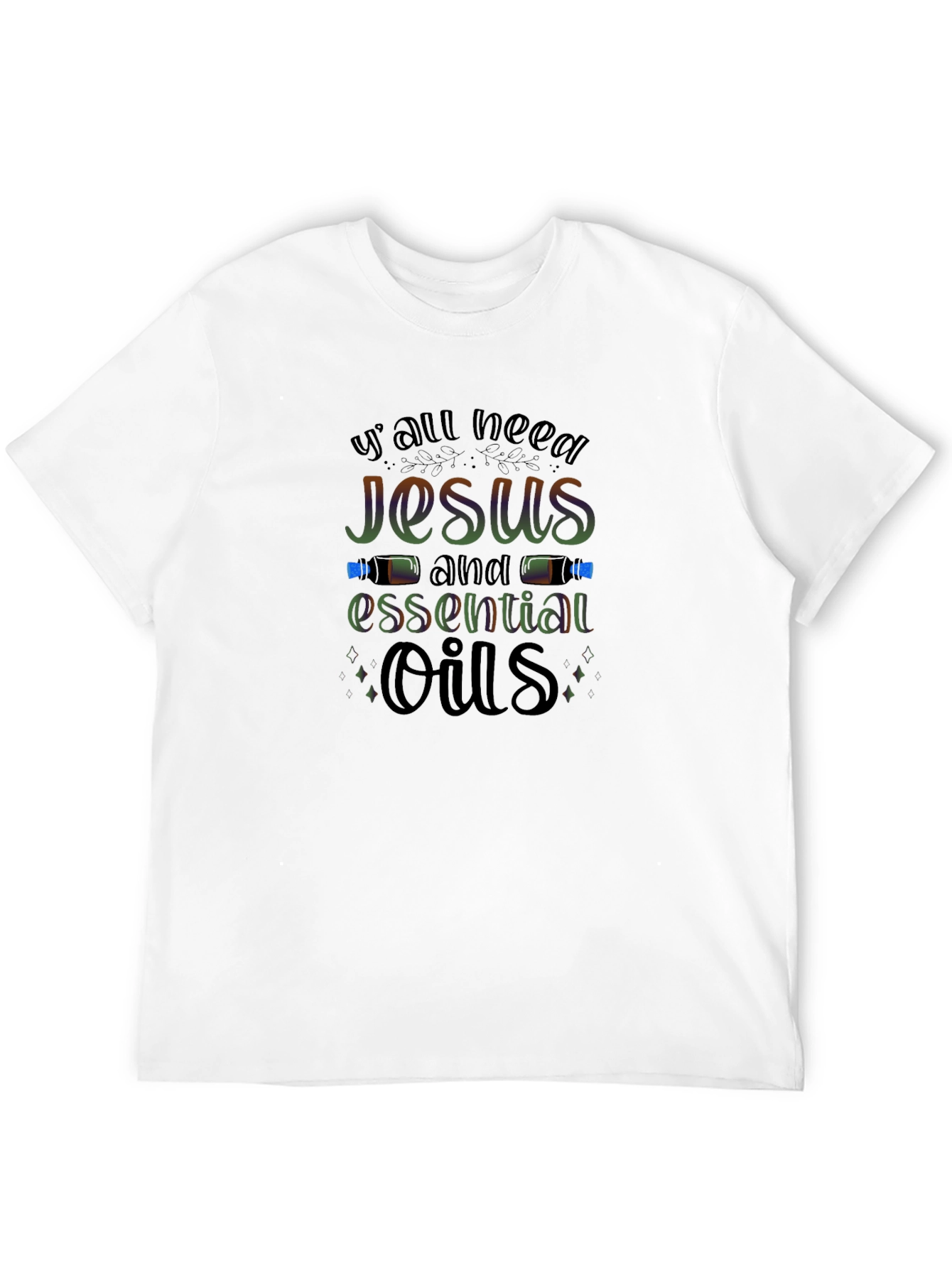Jesus and Essential Oils Black T-Shirt