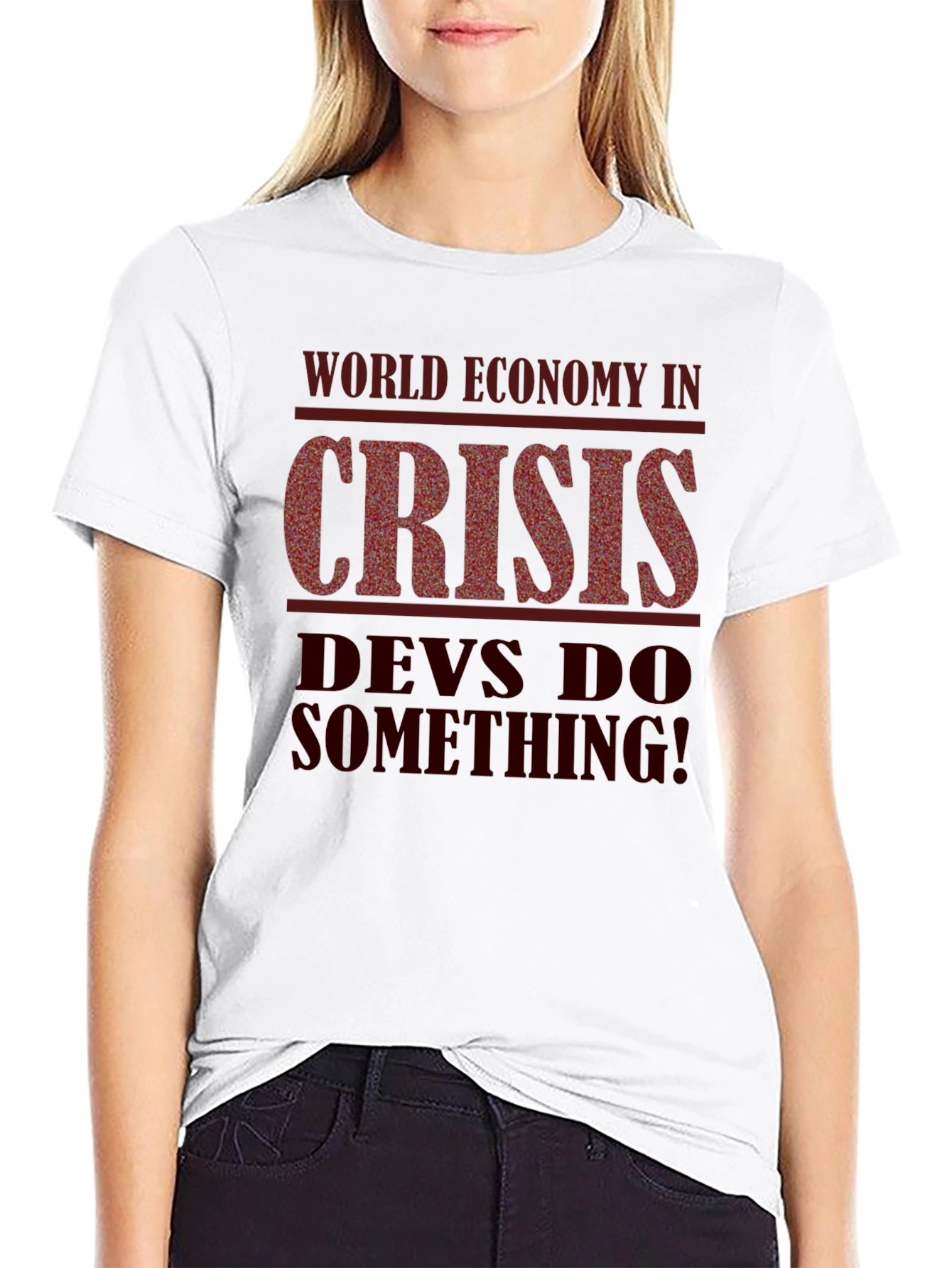World Economy Crisis Graphic Tee - Developers Needed