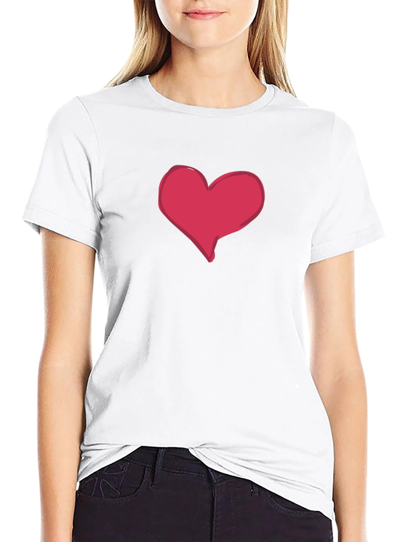 Heart Graphic Black T-Shirt