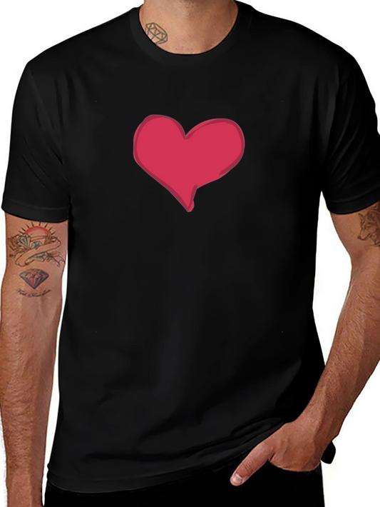 Heart Graphic Black T-Shirt