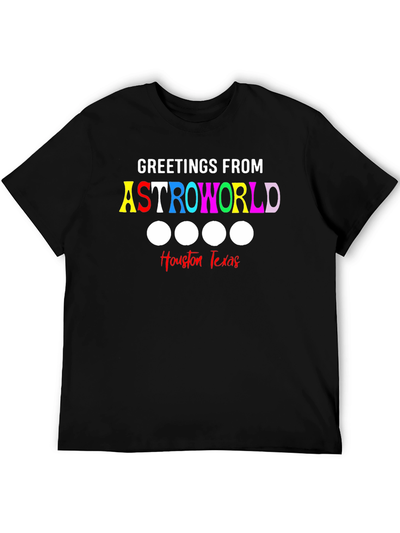 Astroworld Houston Texas Black Graphic Tee