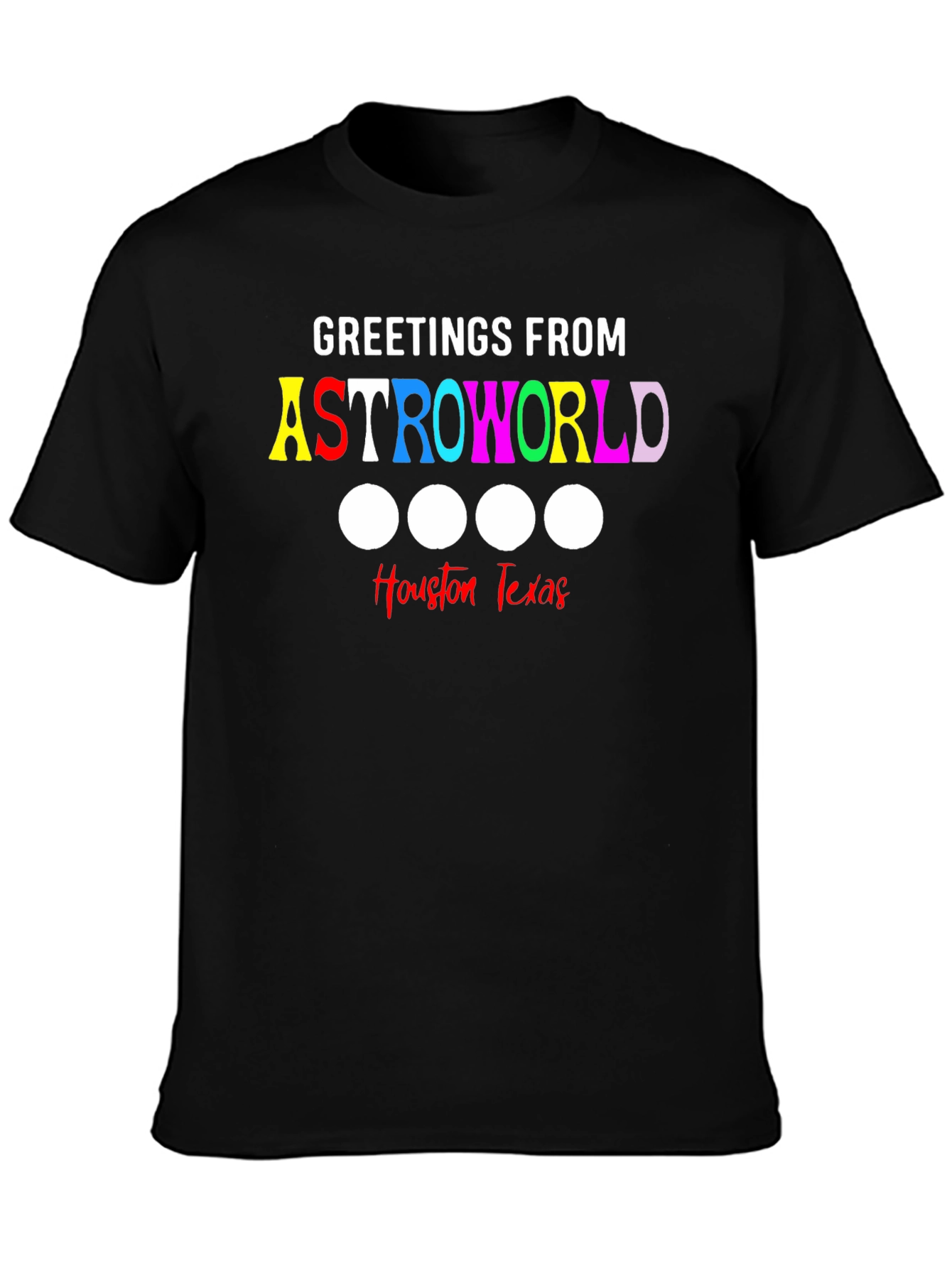 Astroworld Houston Texas Black Graphic Tee