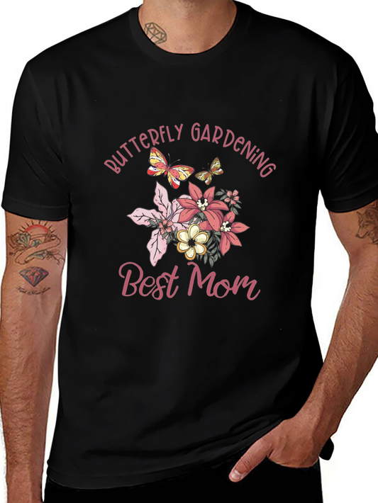 Butterfly Gardening Best Mom Graphic T-Shirt