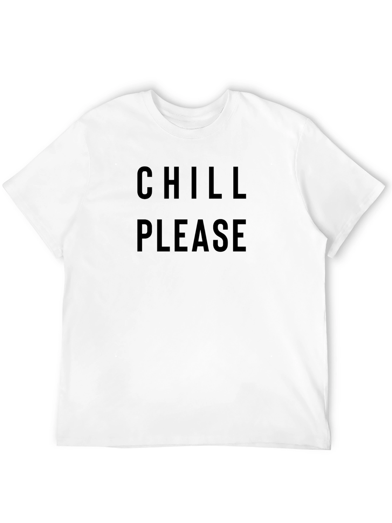 Chill Please Graphic Tee - Comfortable Black T-Shirt