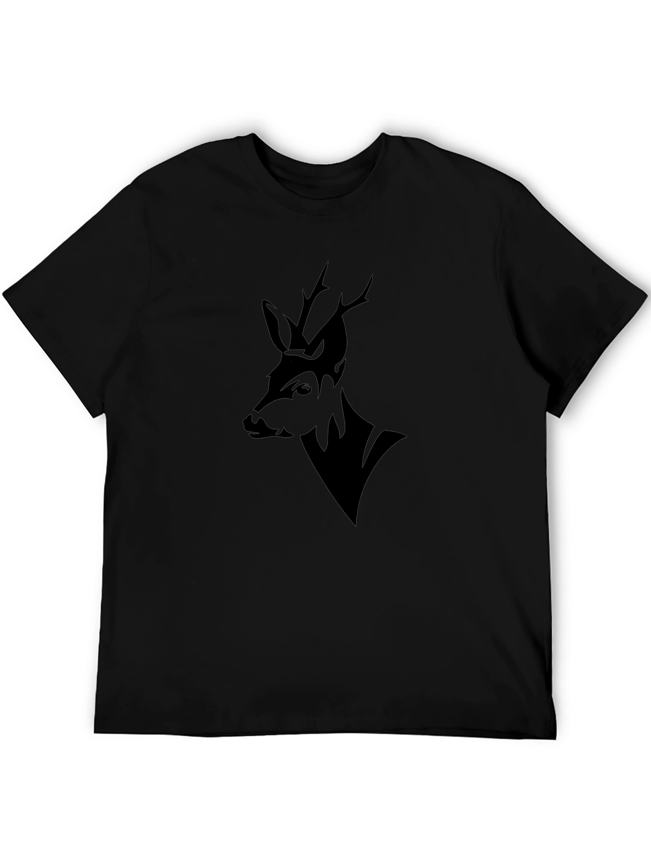 Black Deer Graphic Tee - Stylish Mens Shirt