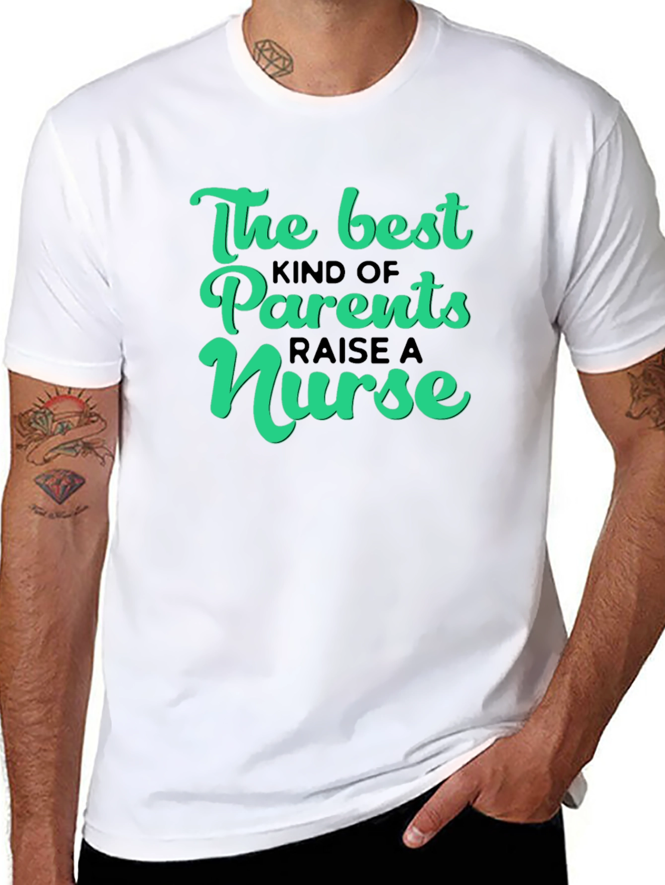 The Best Parents Raise A Nurse Graphic T-Shirt