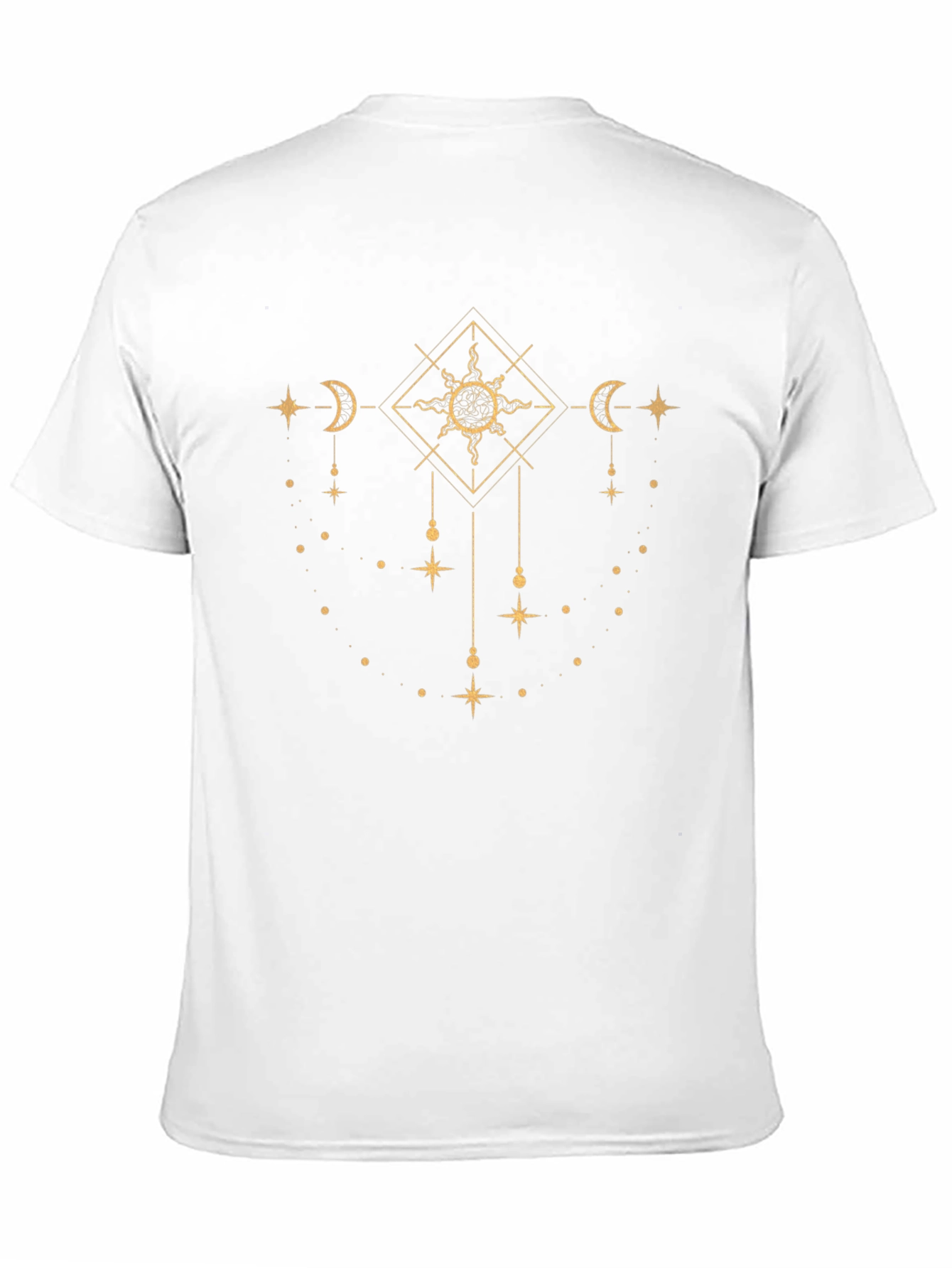 Celestial Sun & Moon Graphic Black T-Shirt