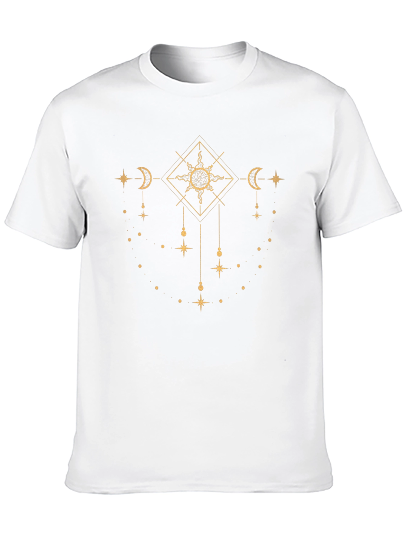 Celestial Sun & Moon Graphic Black T-Shirt