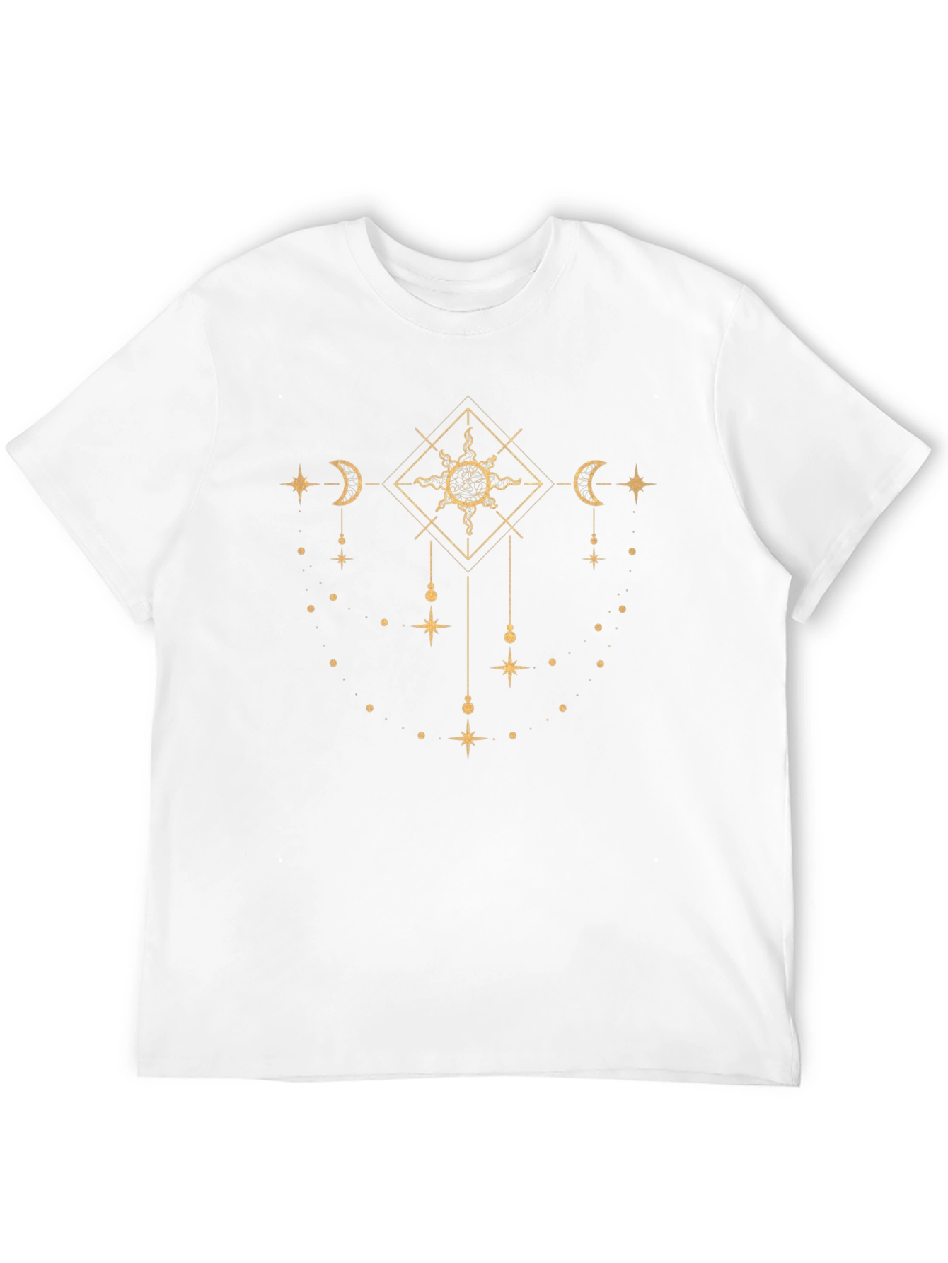 Celestial Sun & Moon Graphic Black T-Shirt
