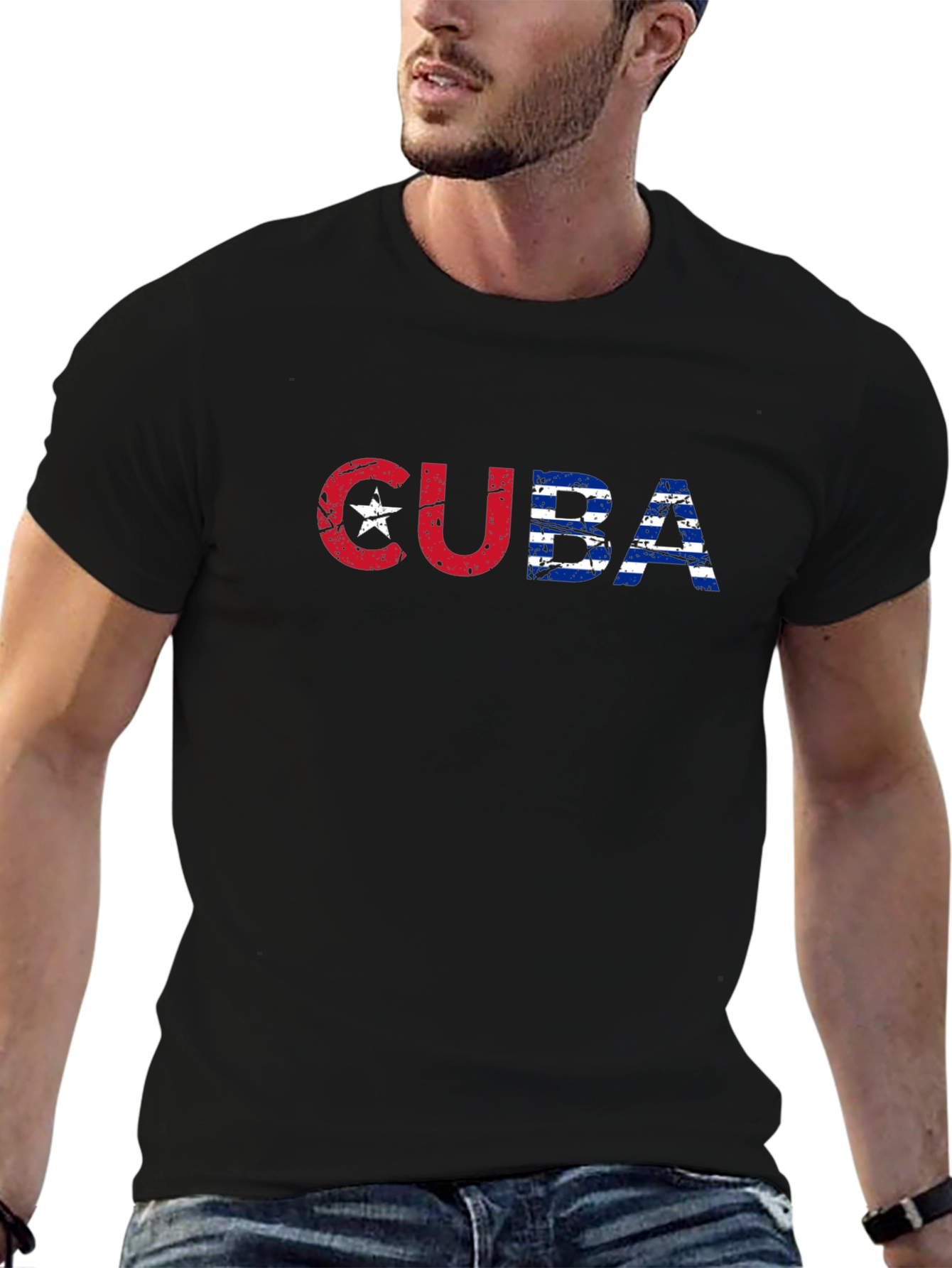 Cuba Flag T-Shirt - Distressed Graphic Tee