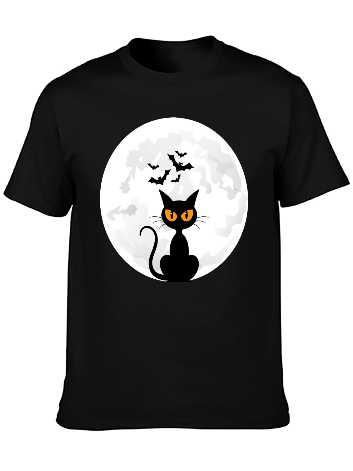 Halloween Black Cat Moon T-Shirt