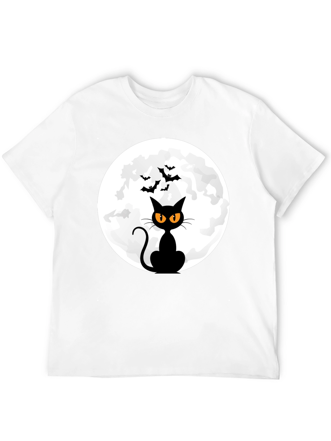 Halloween Black Cat Moon T-Shirt