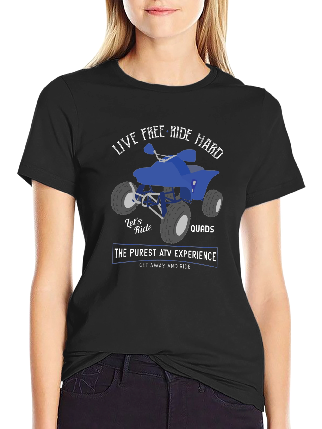 Live Free Ride Hard ATV T-Shirt
