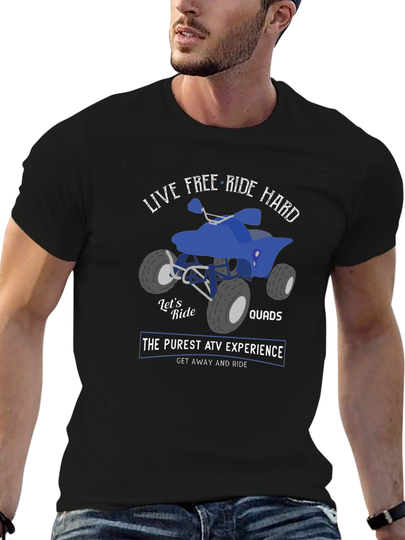 Live Free Ride Hard ATV T-Shirt