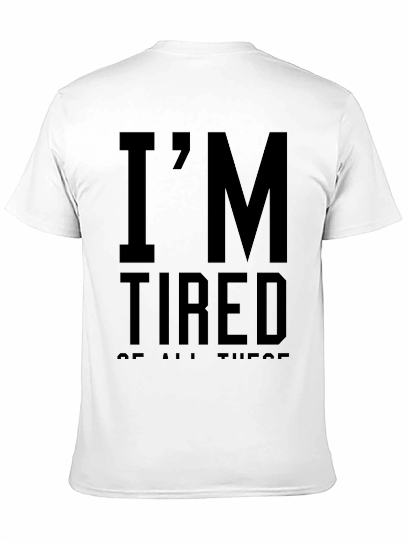 Im Tired Graphic T-Shirt - Black Cotton Tee