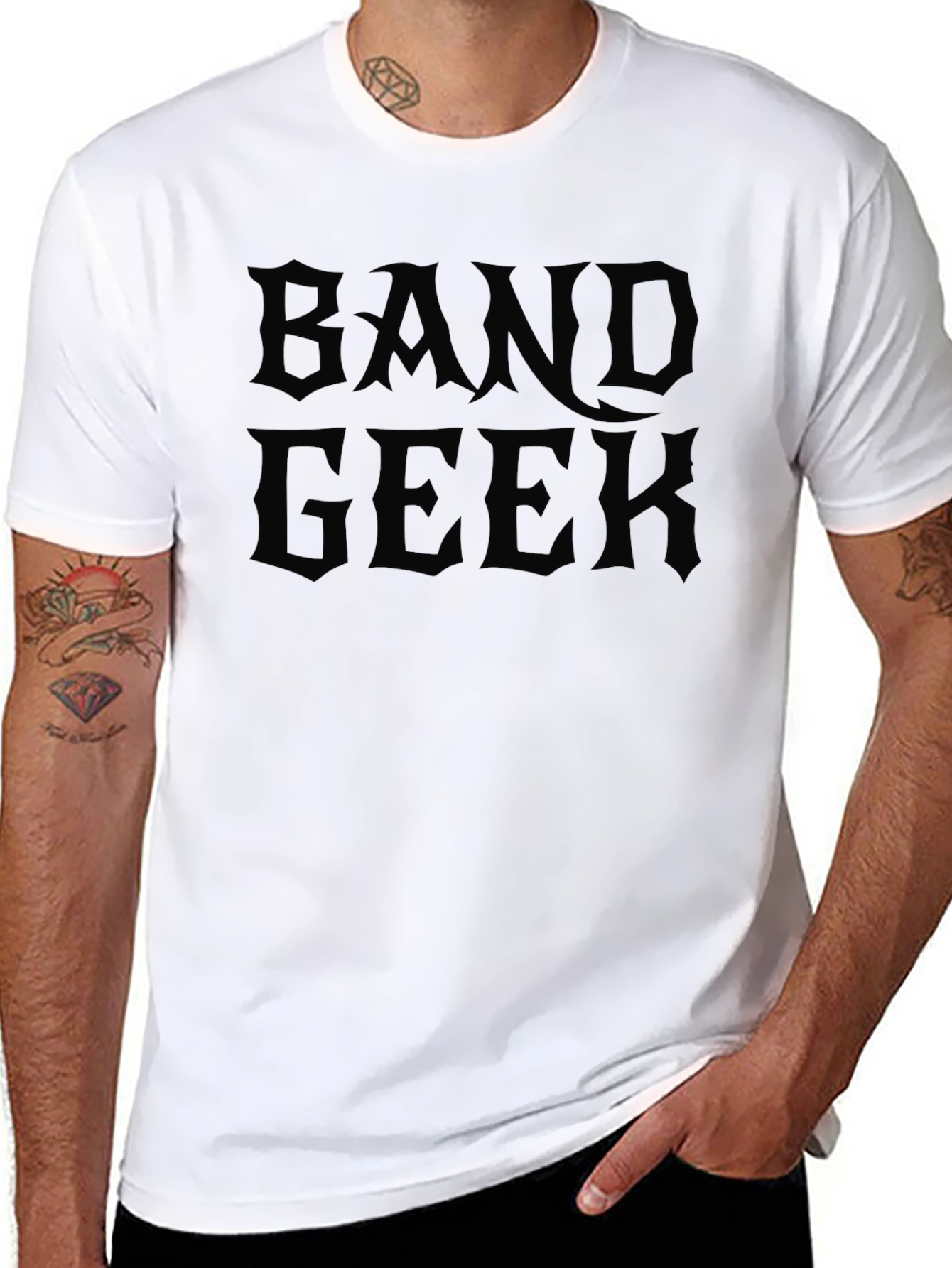 Band Geek Black Cotton T-Shirt