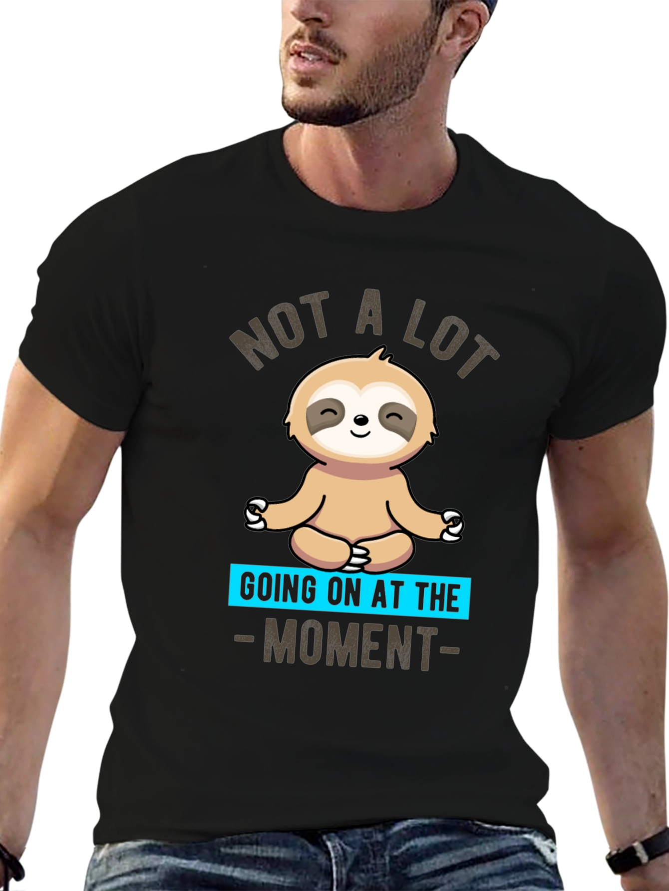 Relaxed Sloth Graphic T-Shirt - Comfy and Casual