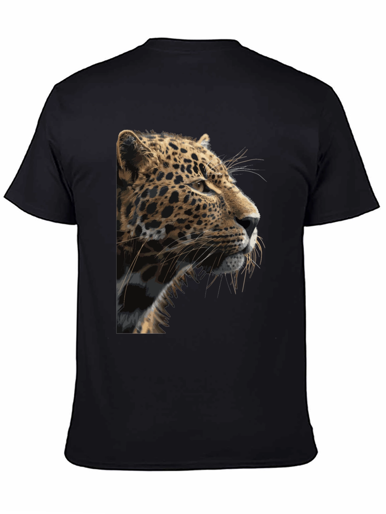 Jaguar Print Black T-Shirt - Mens Graphic Tee