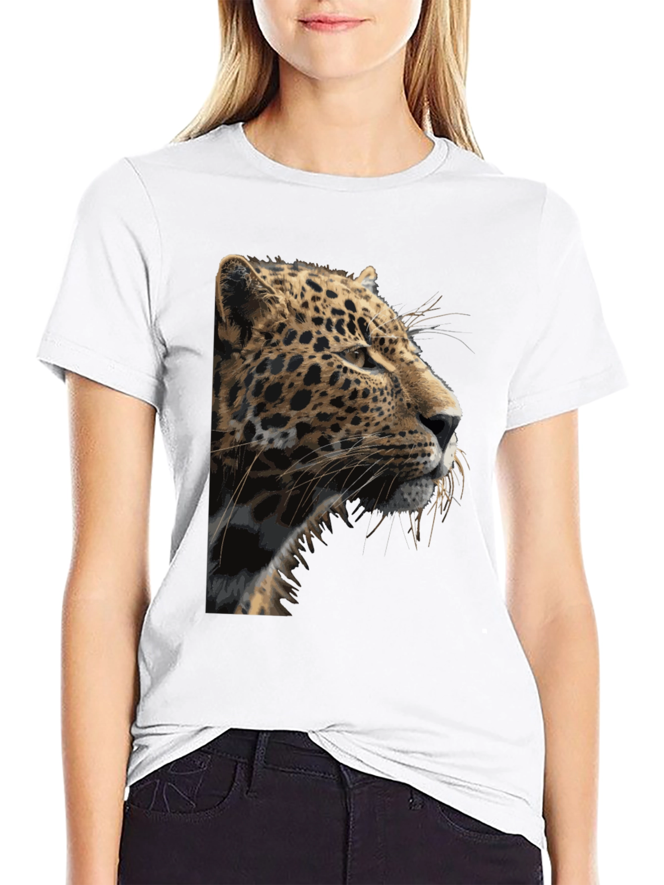Jaguar Print Black T-Shirt - Mens Graphic Tee