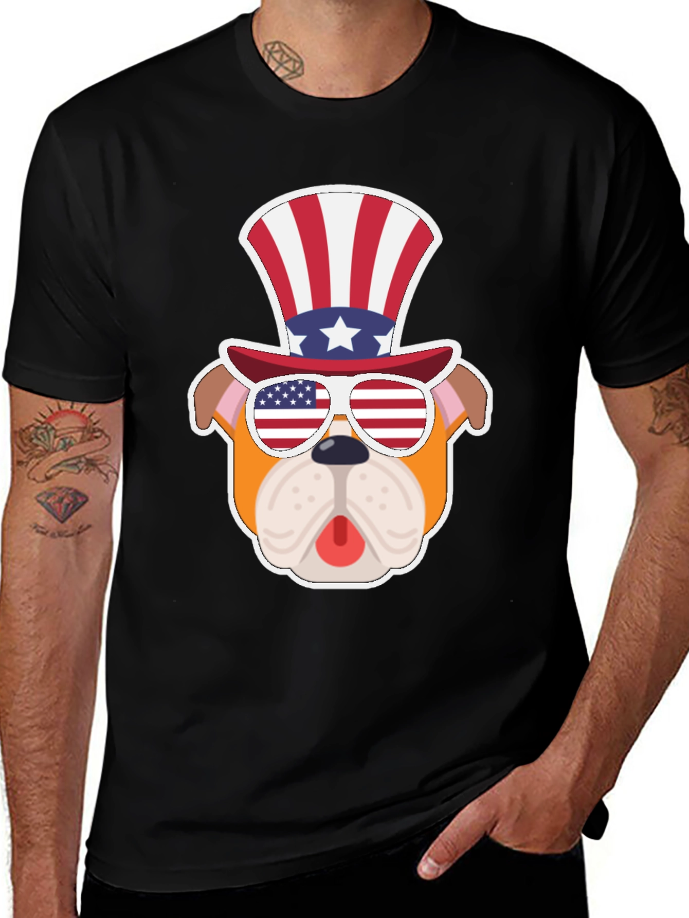 Patriotic Bulldog T-Shirt