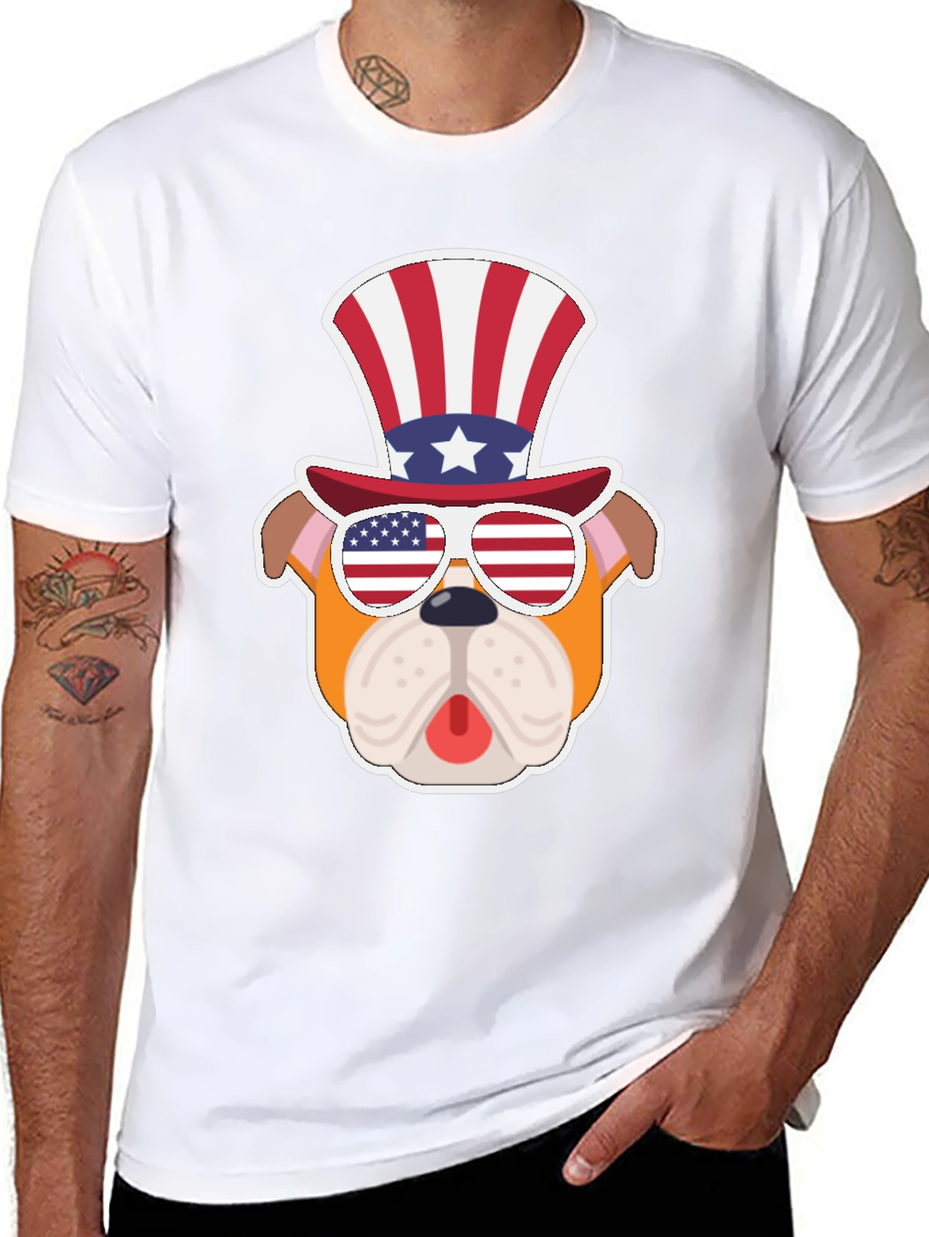 Patriotic Bulldog T-Shirt