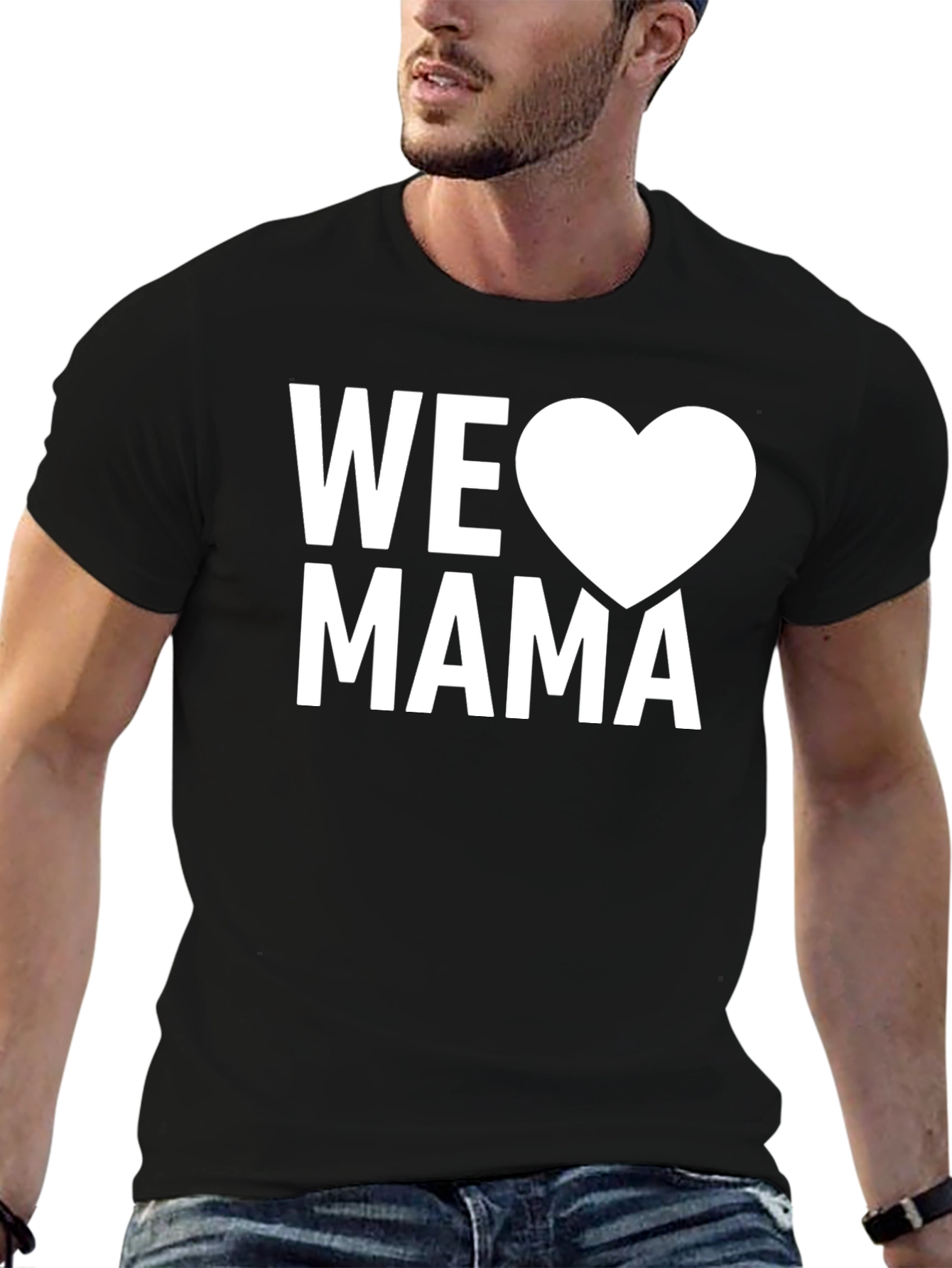 We Love Mama Black T-Shirt