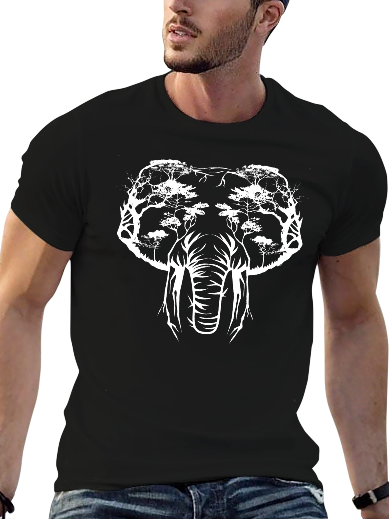 Elephant Tree T-Shirt - Nature Inspired Graphic Tee