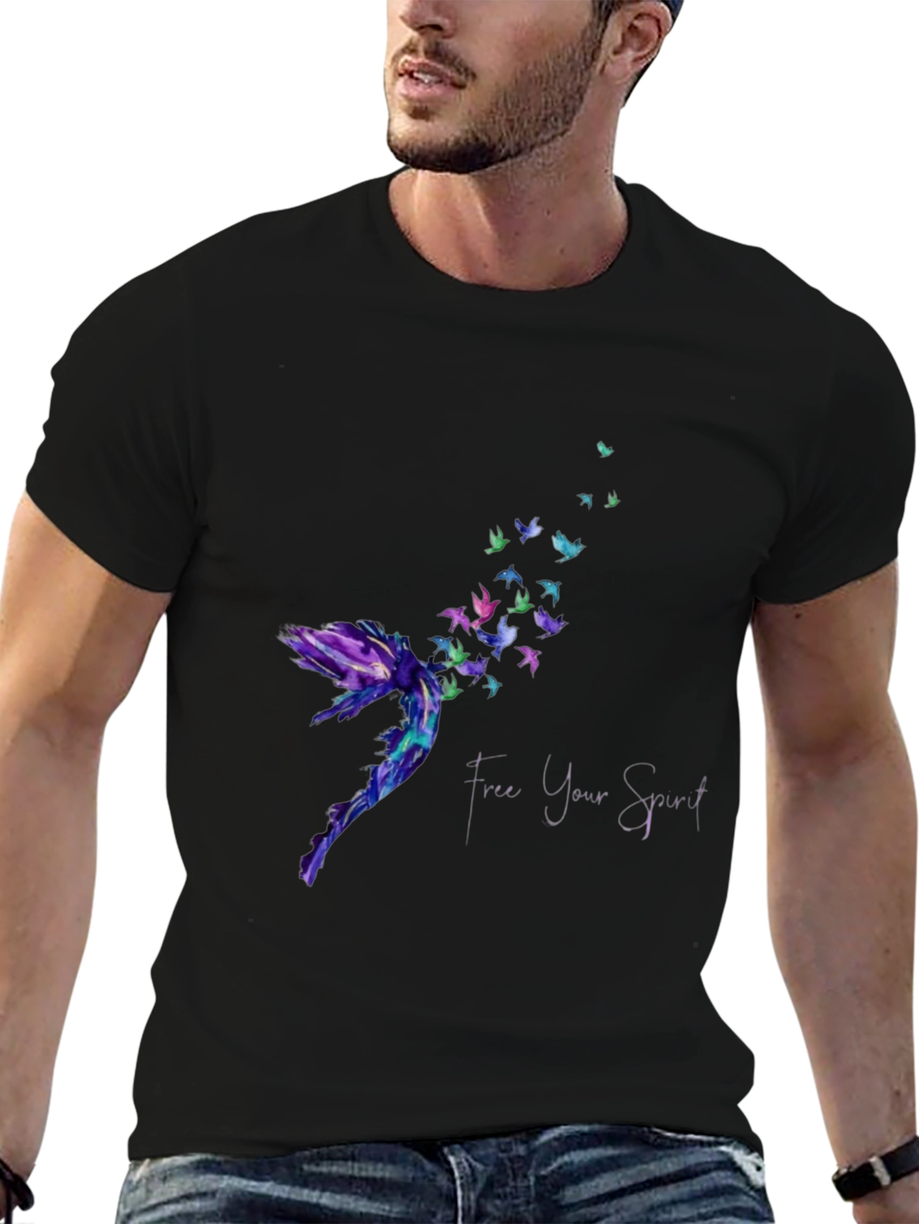 Free Your Spirit Graphic Tee - Unique Design