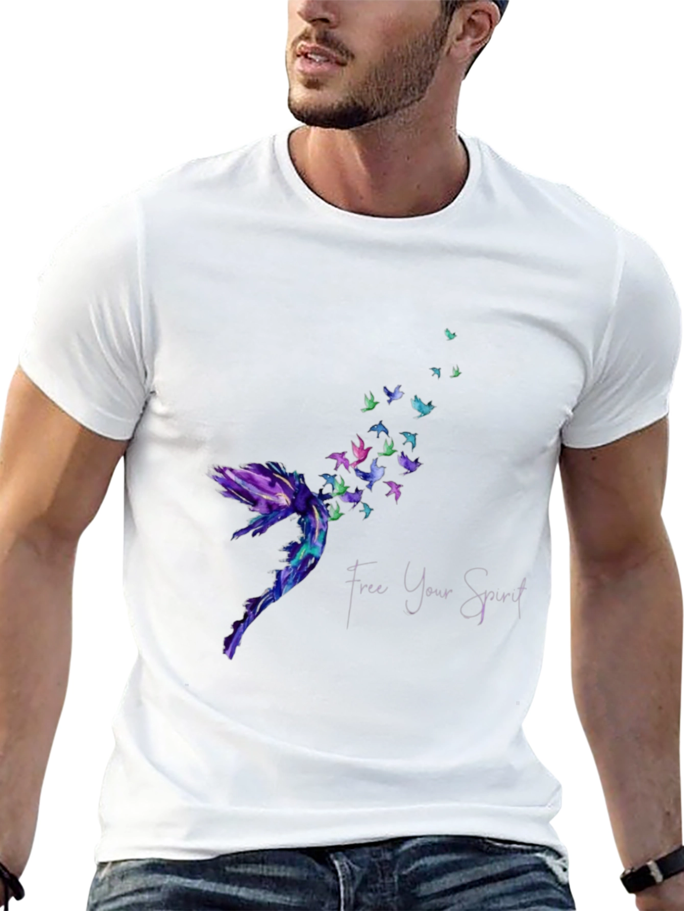 Free Your Spirit Graphic Tee - Unique Design