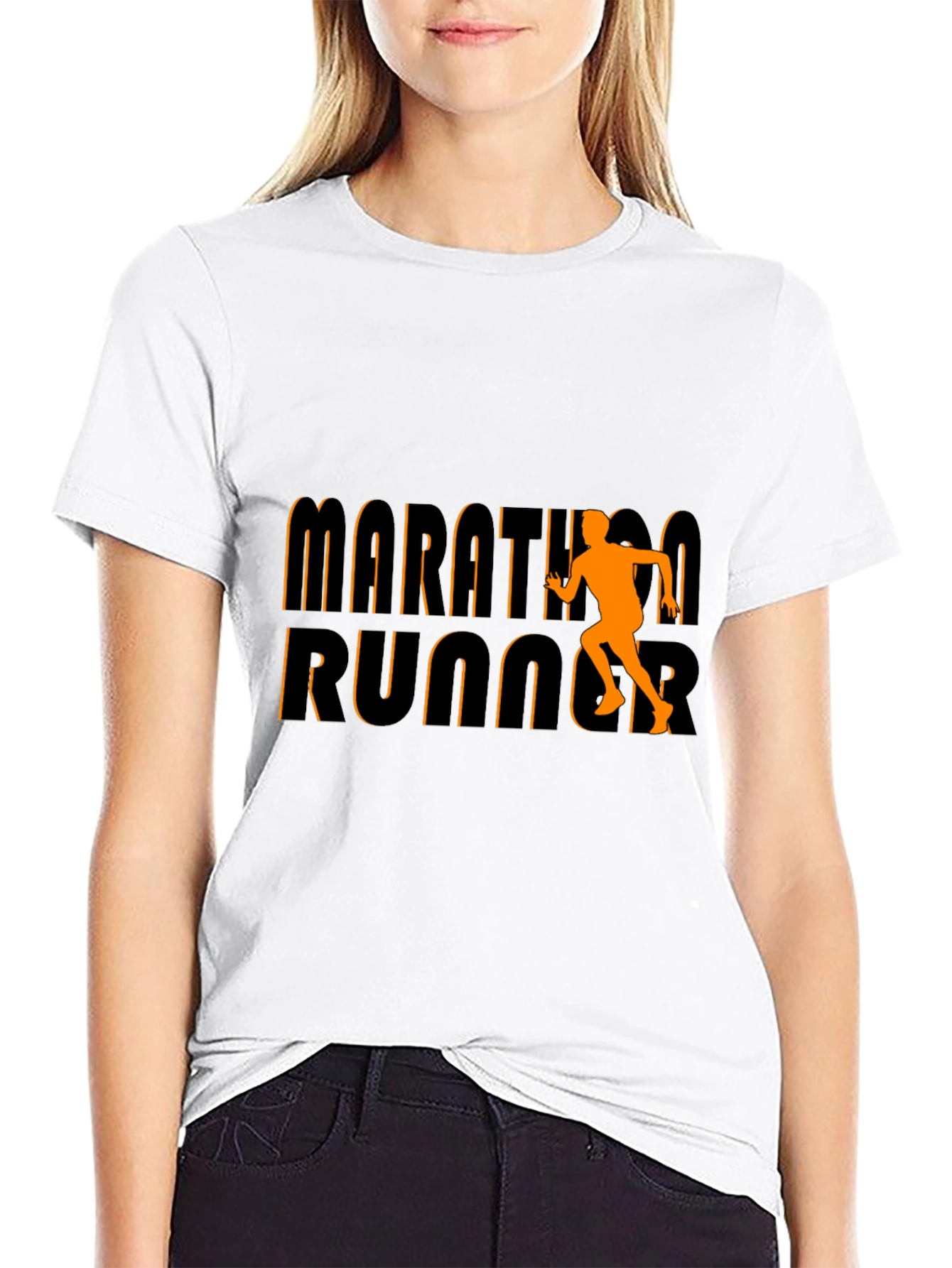 Marathon Runner Graphic Tee - Black