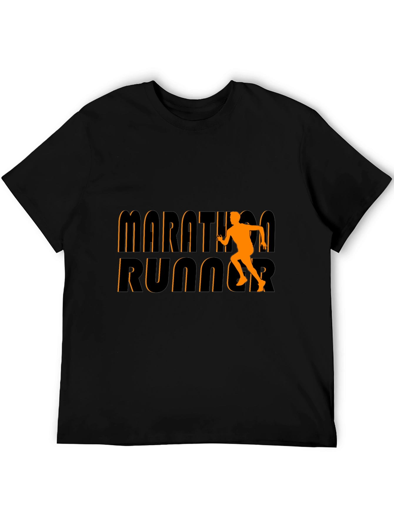 Marathon Runner Graphic Tee - Black