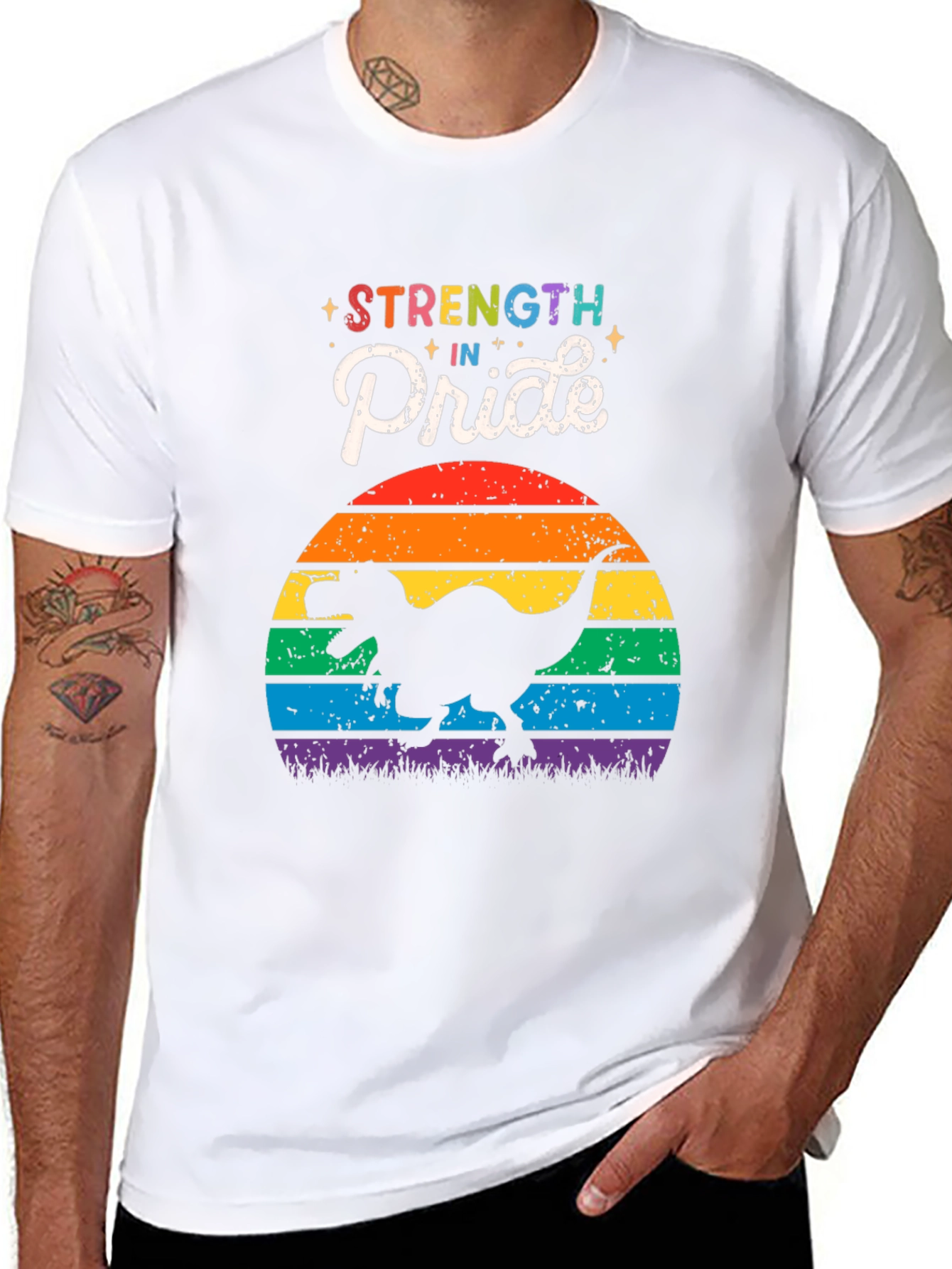 Strength in Pride Dinosaur T-Shirt