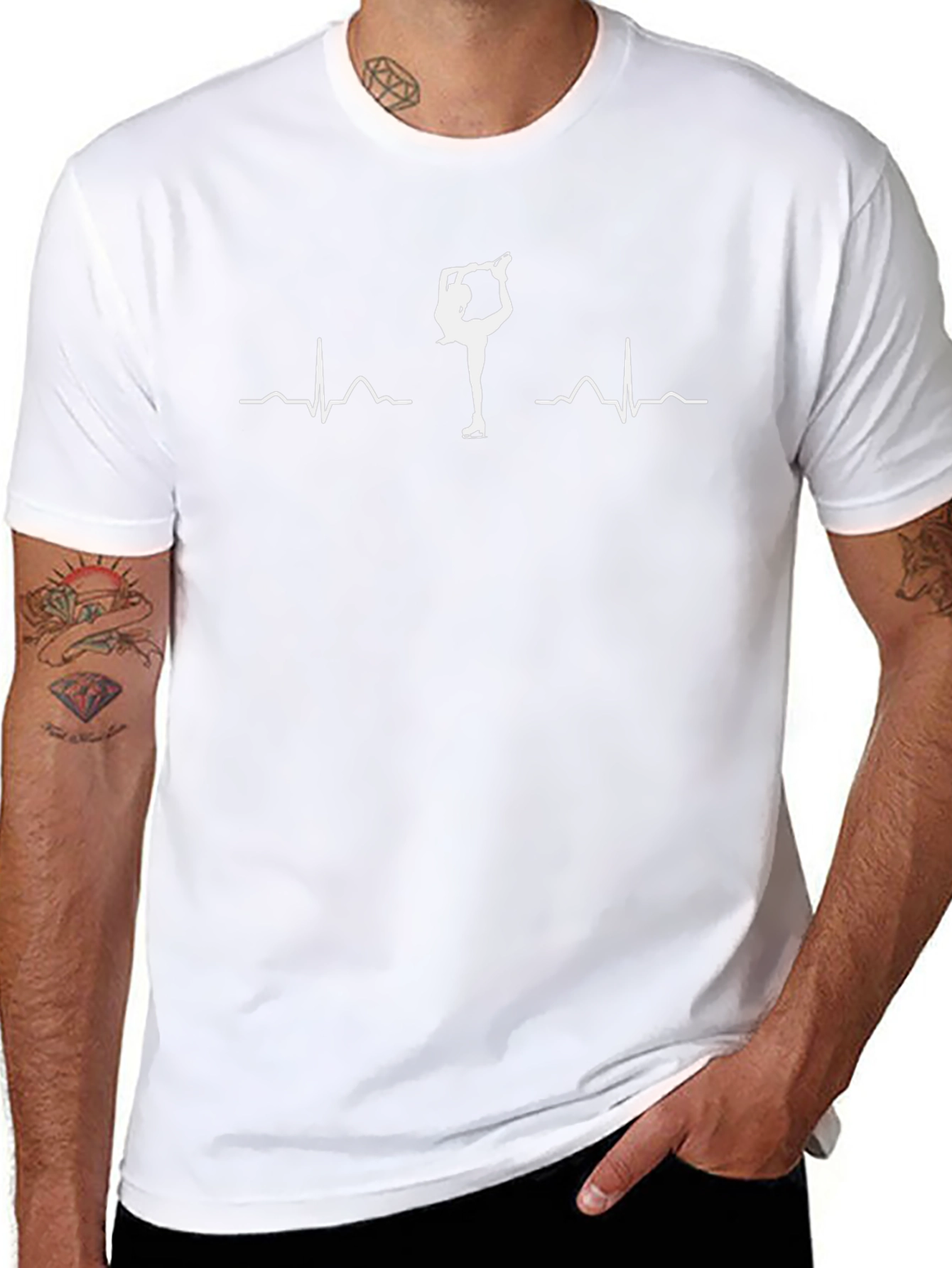 Ice Skating Heartbeat T-Shirt