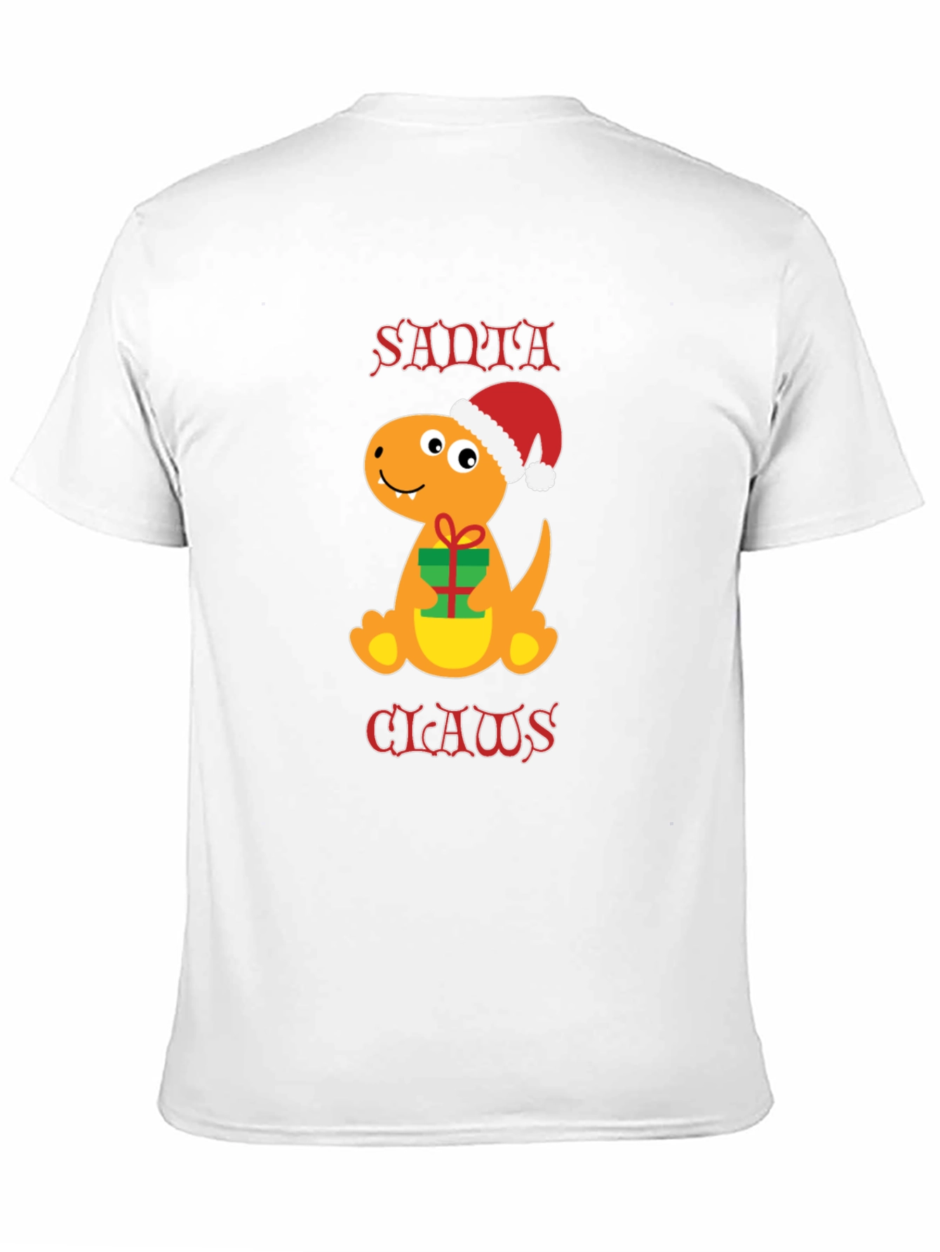 Santa Claws Dinosaur Christmas T-Shirt