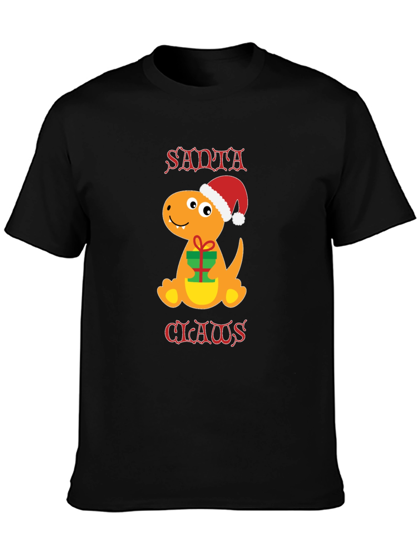 Santa Claws Dinosaur Christmas T-Shirt