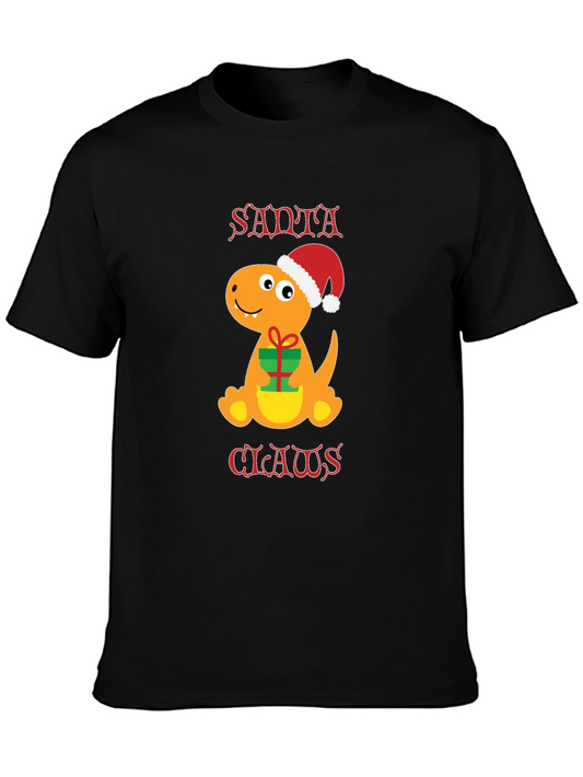Santa Claws Dinosaur Christmas T-Shirt