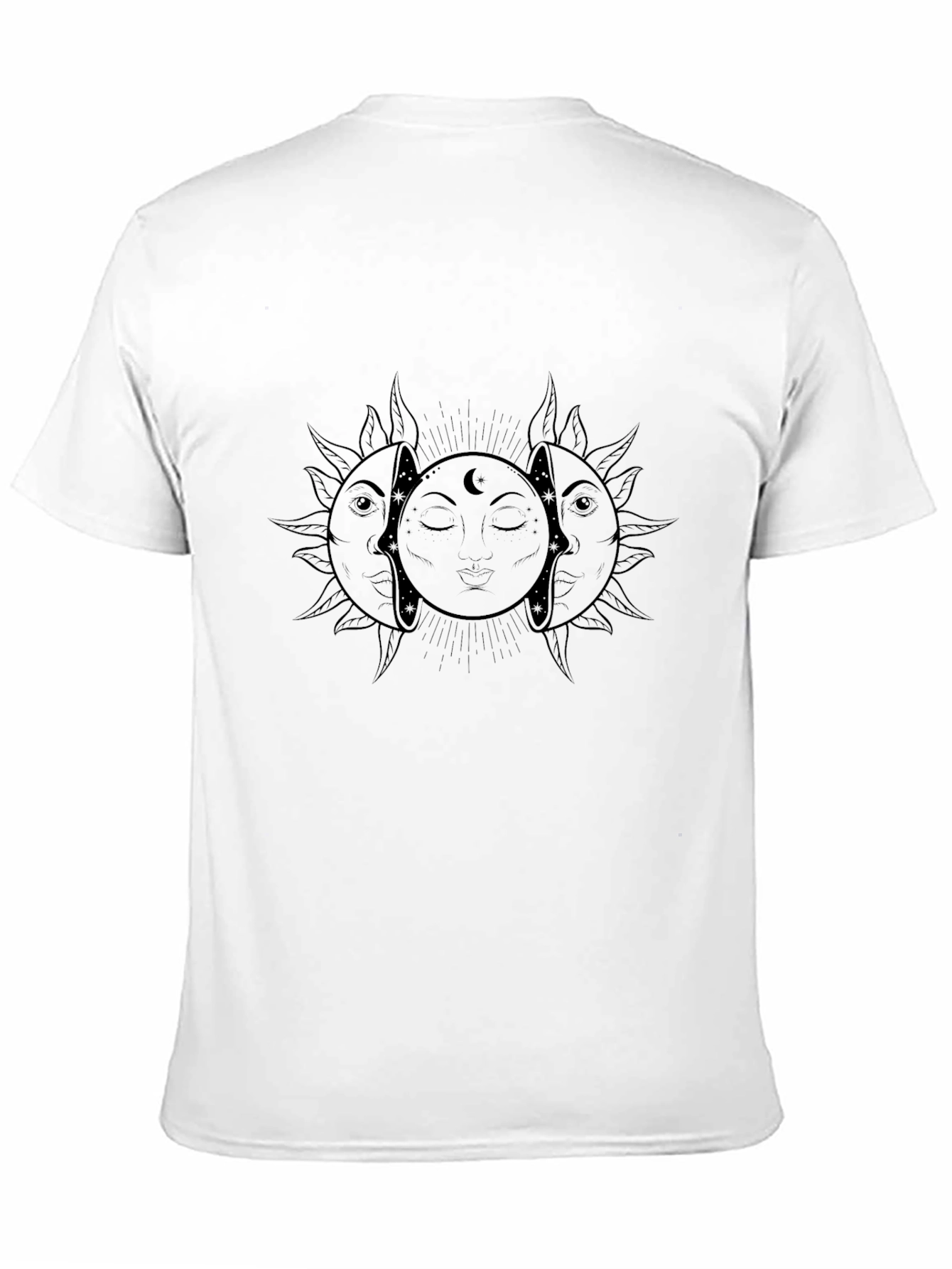 Sun Moon Eclipse Graphic T-Shirt - Black