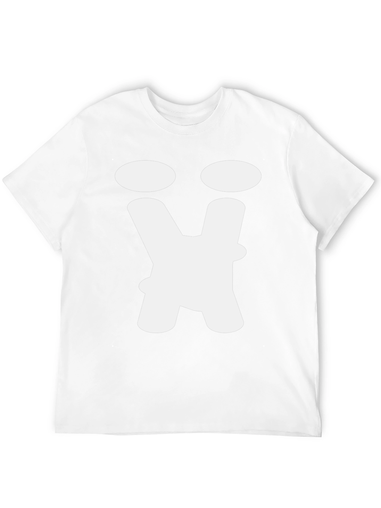 Abstract Face Graphic Tee - Black Cotton T-Shirt