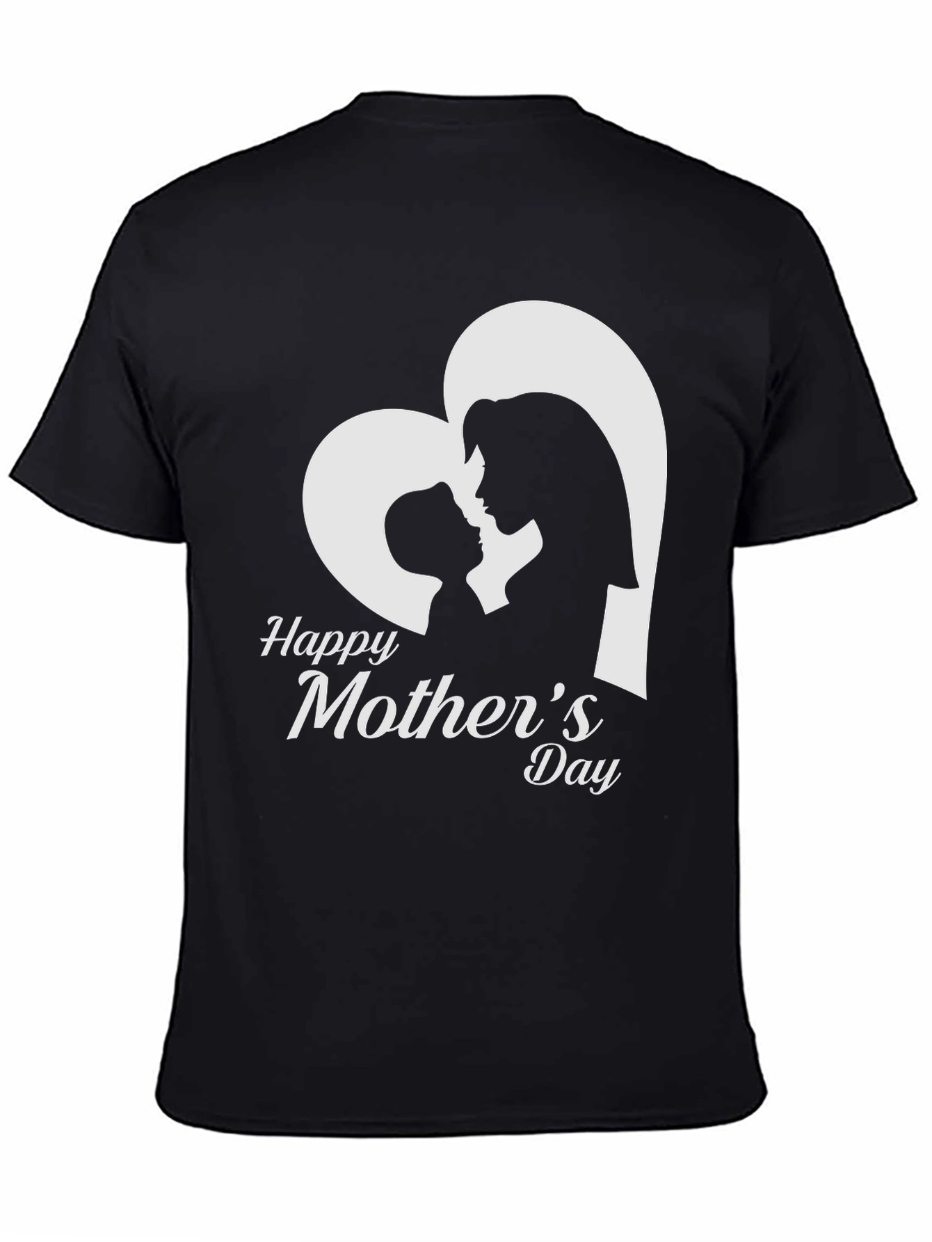 Happy Mothers Day Graphic Tee - Black