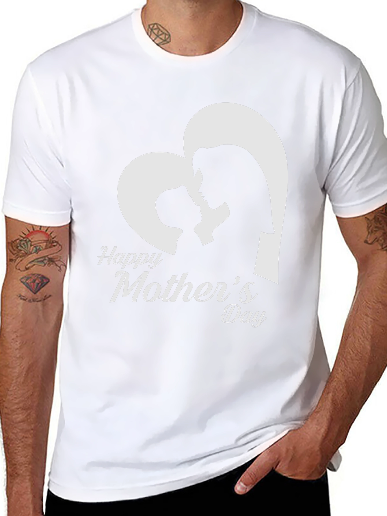 Happy Mothers Day Graphic Tee - Black