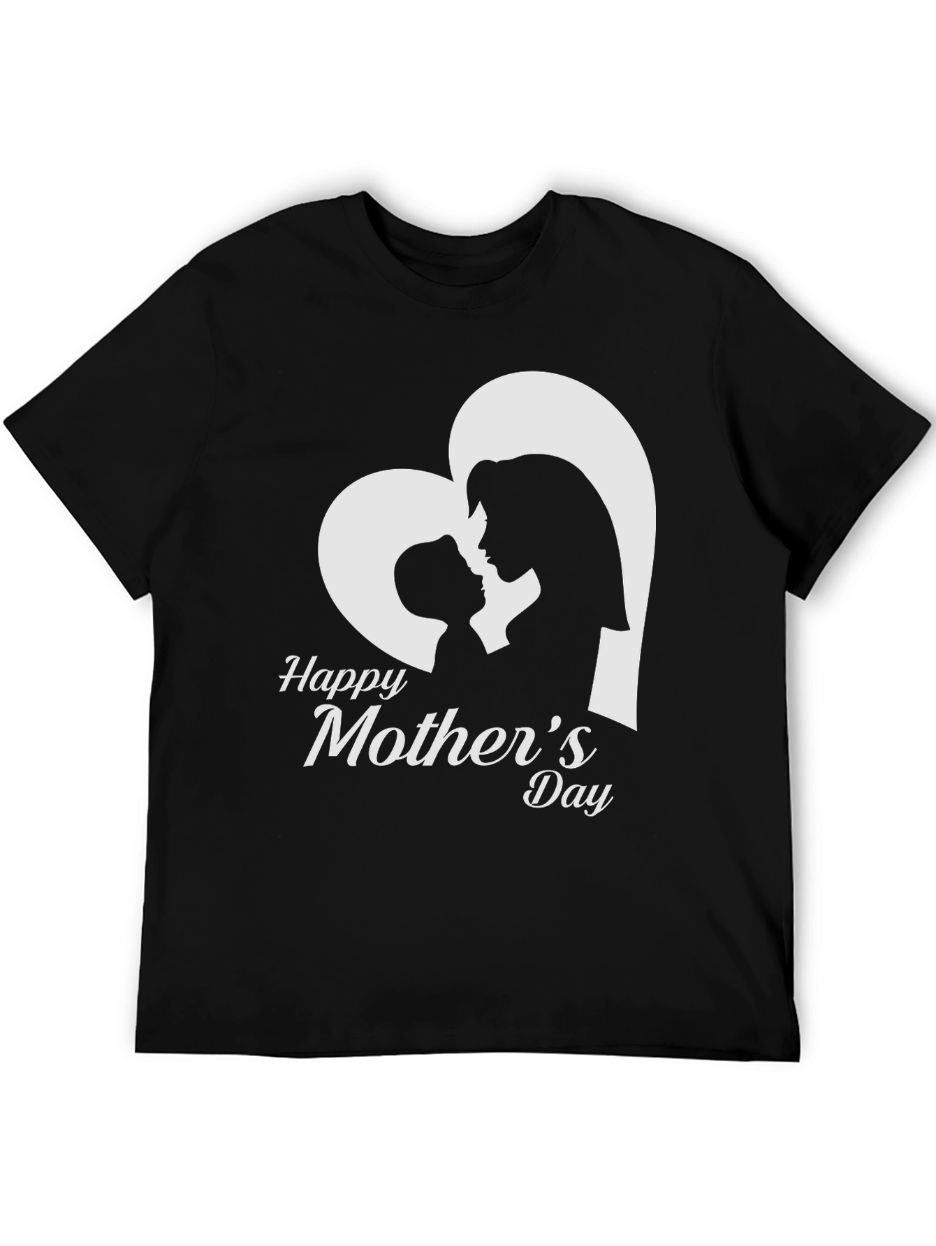 Happy Mothers Day Graphic Tee - Black