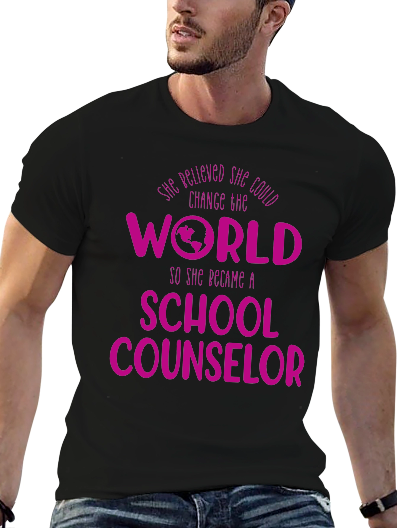 School Counselor T-Shirt - Change the World