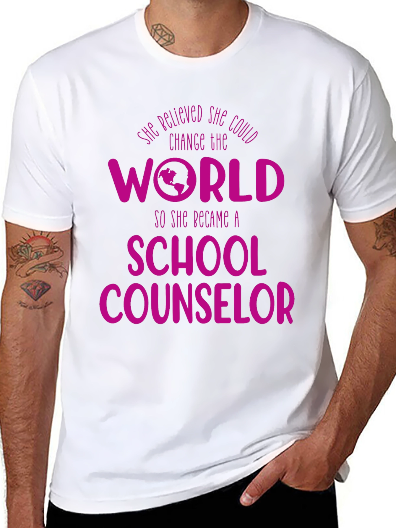 School Counselor T-Shirt - Change the World