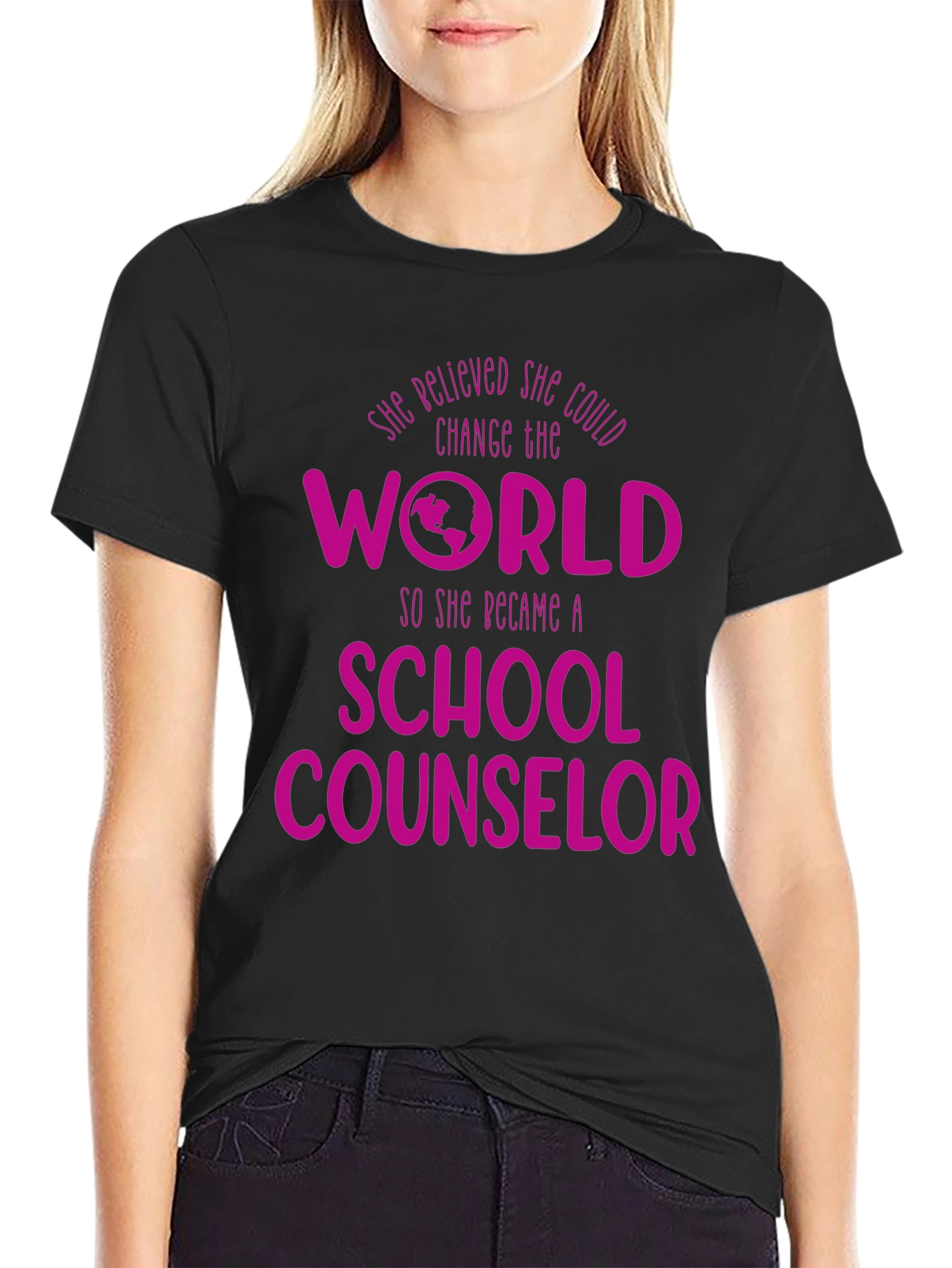 School Counselor T-Shirt - Change the World
