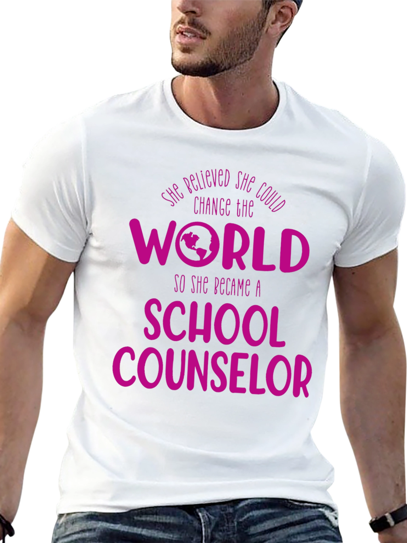 School Counselor T-Shirt - Change the World