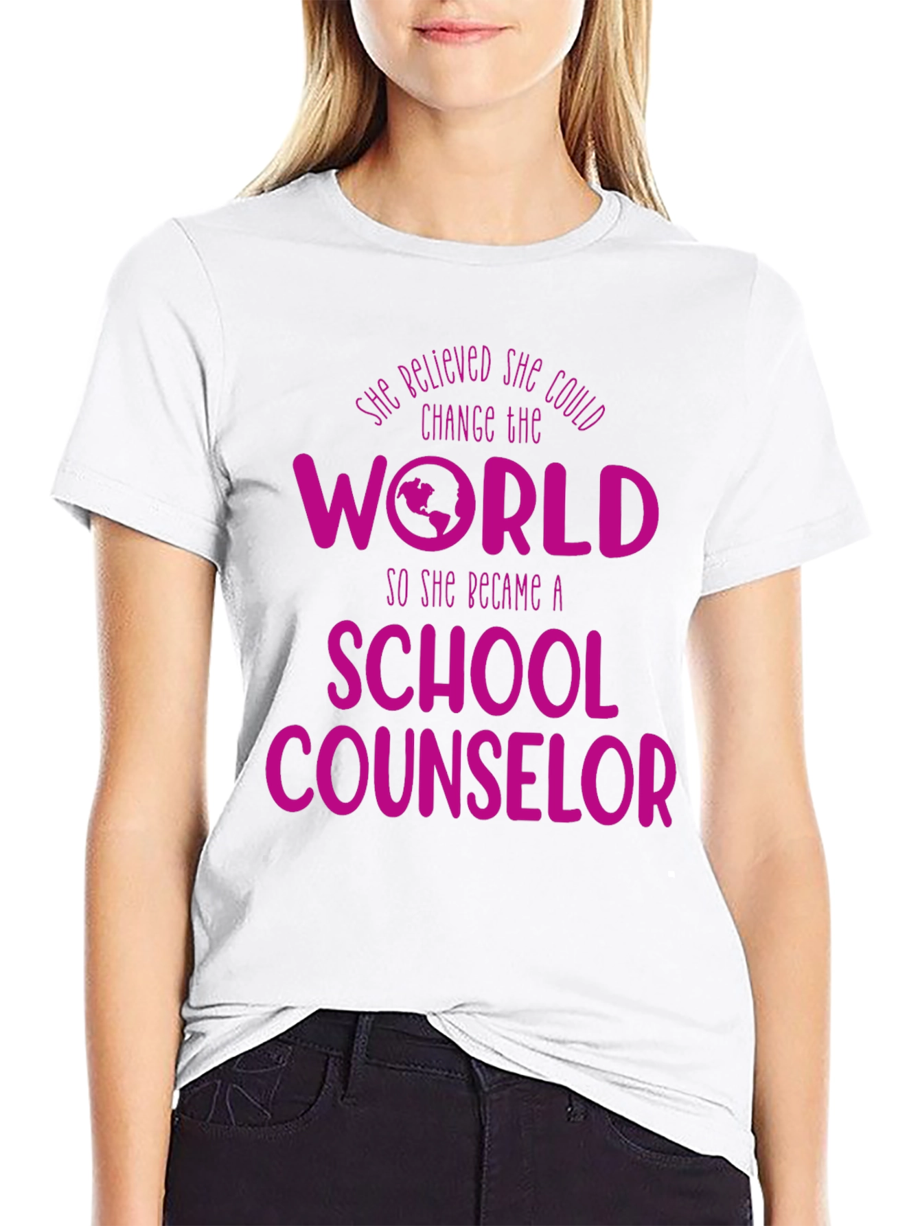 School Counselor T-Shirt - Change the World