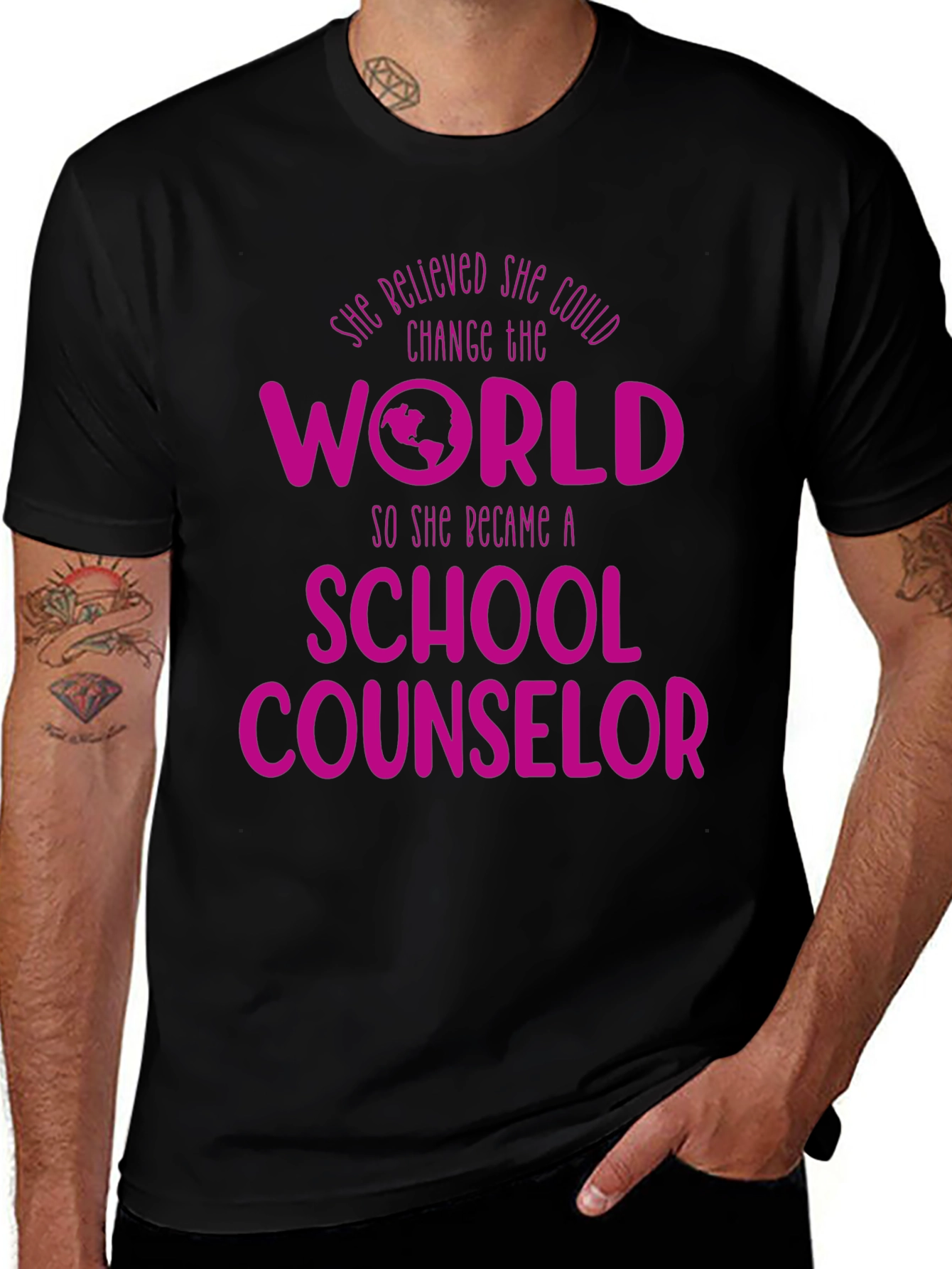 School Counselor T-Shirt - Change the World
