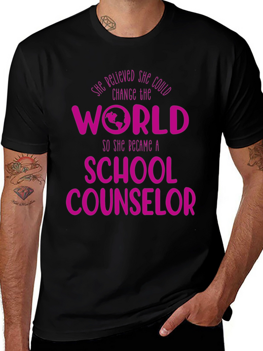 School Counselor T-Shirt - Change the World