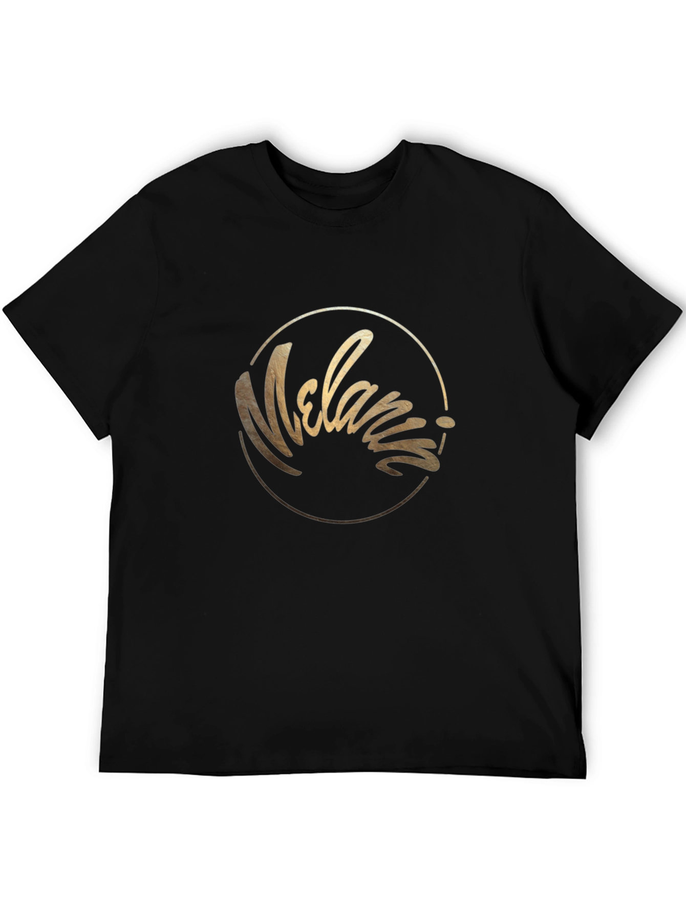 Melania Script Graphic Tee - Black Cotton Blend