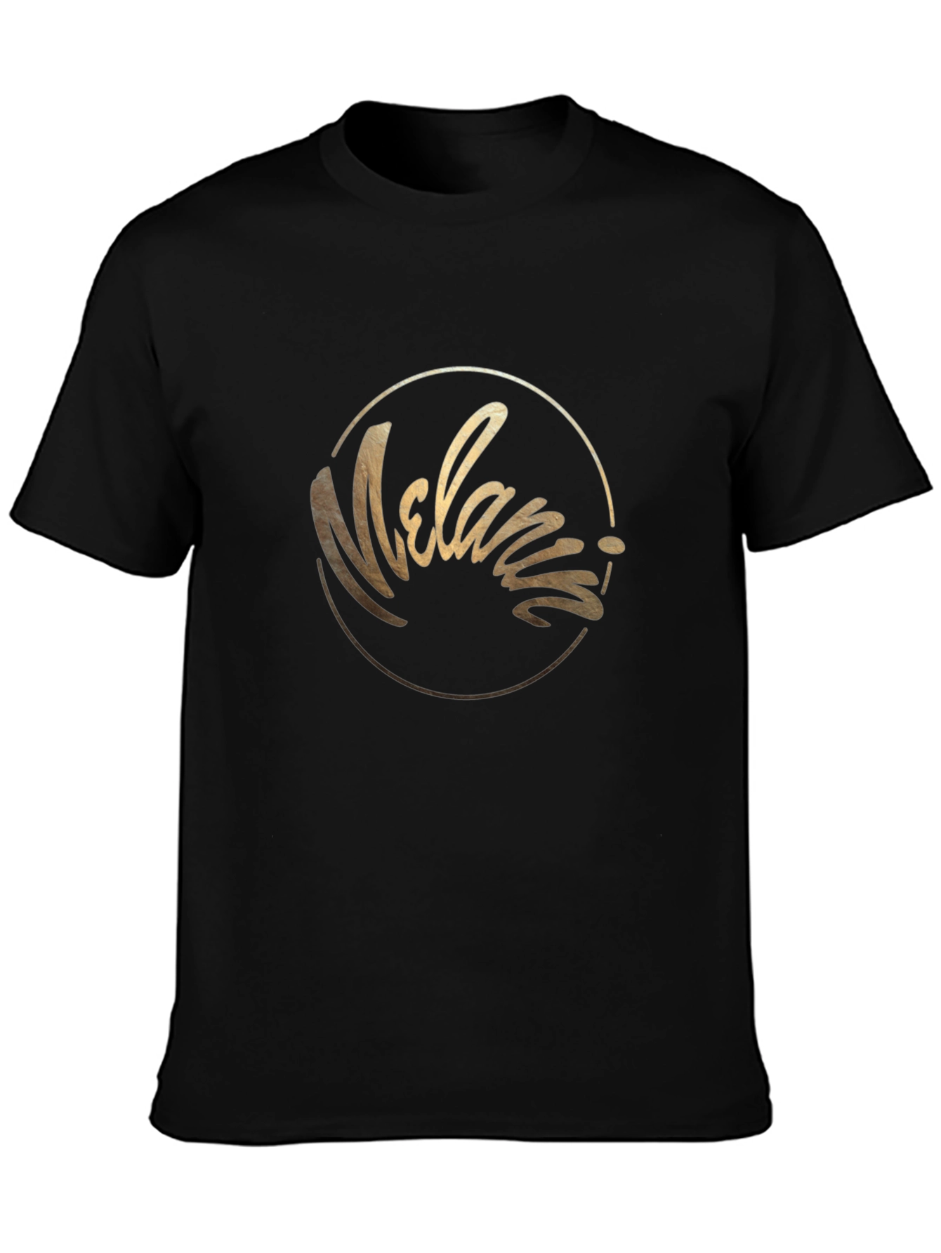 Melania Script Graphic Tee - Black Cotton Blend